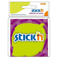 Karteczki samoprzylepne Stick`n zielony listek neon